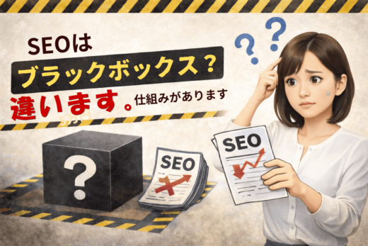 SEOはブラックボックスではない理由と仕組みをわかりやすく解説したアイキャッチ画像