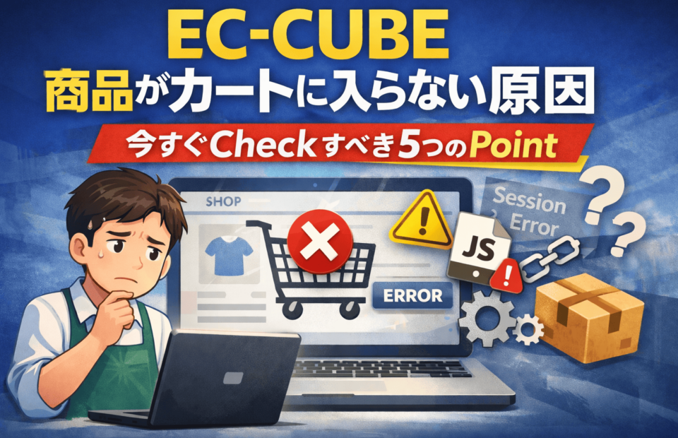 EC-CUBE 商品がカートに入らない 原因と対処法