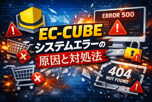EC-CUBEのシステムエラーの原因と対処法を解説するアイキャッチ画像